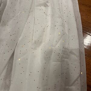 Wedding arch linen  Bling bling Chic White Swag with Rose Gold Speckles glitter